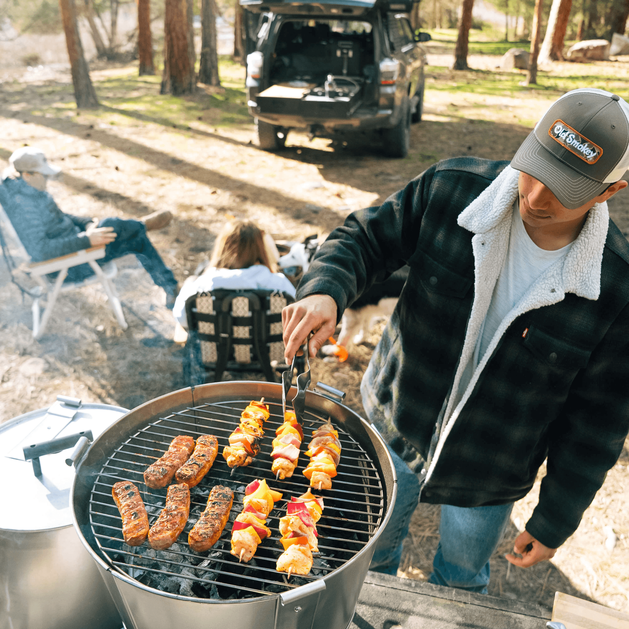 Old Smokey 18 inch Portable Charcoal Grill, Durable Steel BBQ Grill