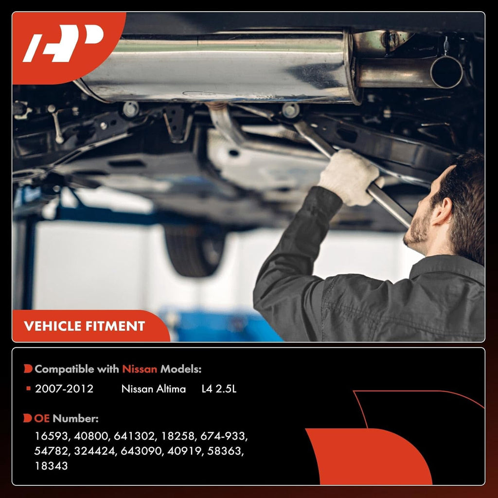 A-Premium Front and Rear 2-PC Exhaust Manifold Catalytic Converter Kit Direct-Fit Compatible with Nissan Altima 2007-2012 2.5L, EPA Compliant