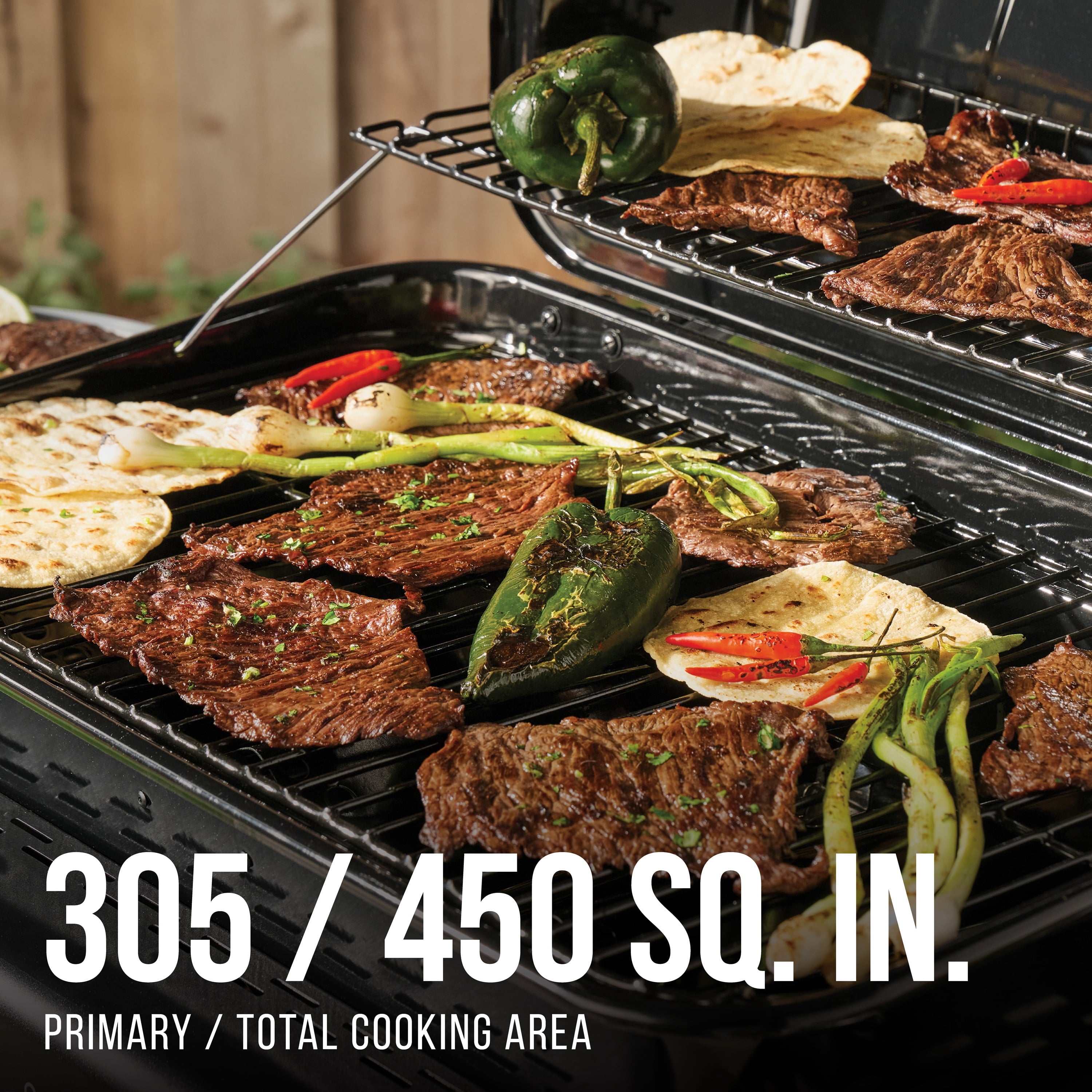 Expert Grill 3-Burner Propane Gas Grill with Wheels and Side Shelves, Black