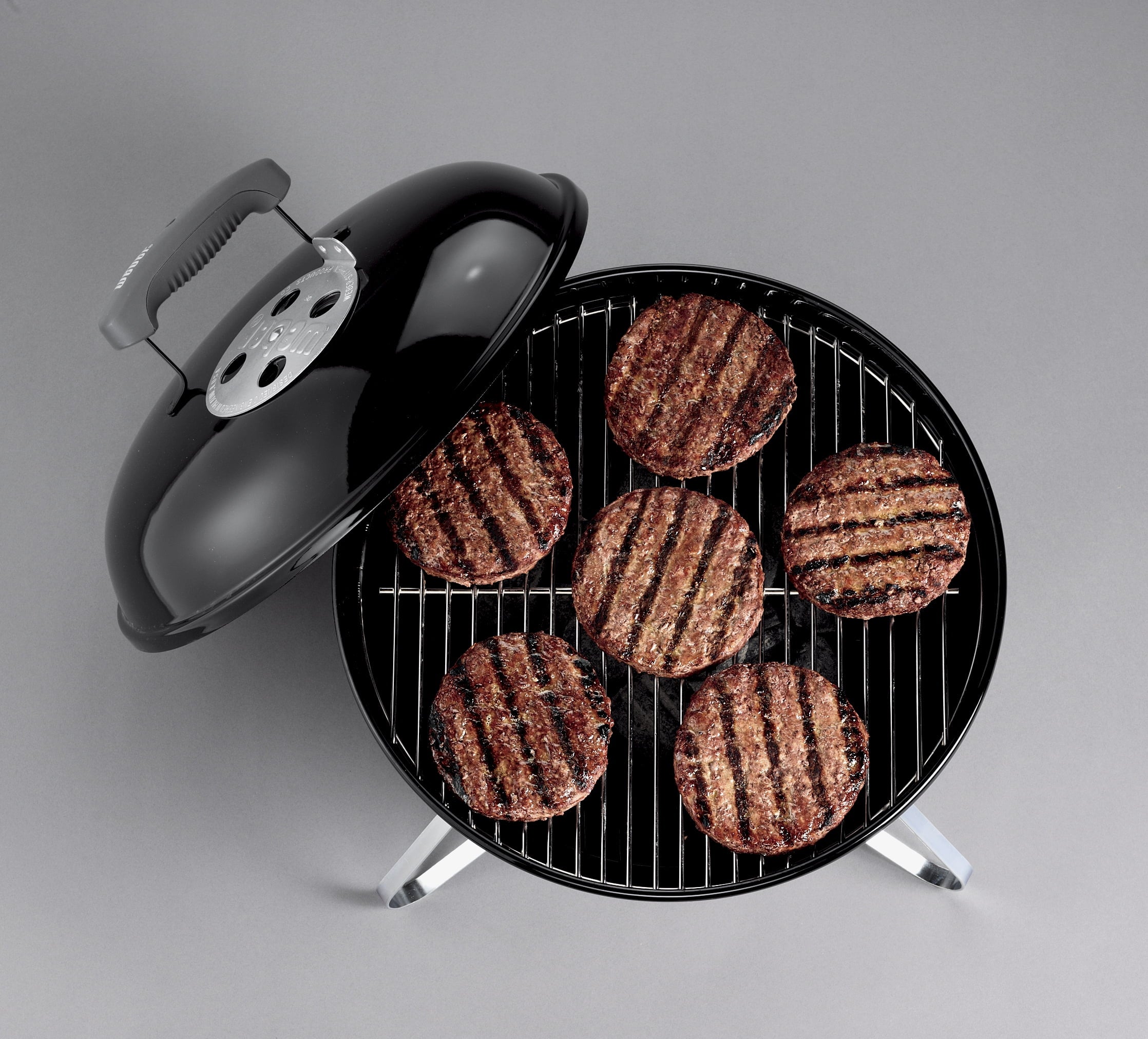 Weber Smokey Joe Charcoal Grill, 14 Inch Portable Charcoal Grill with Handle, Black