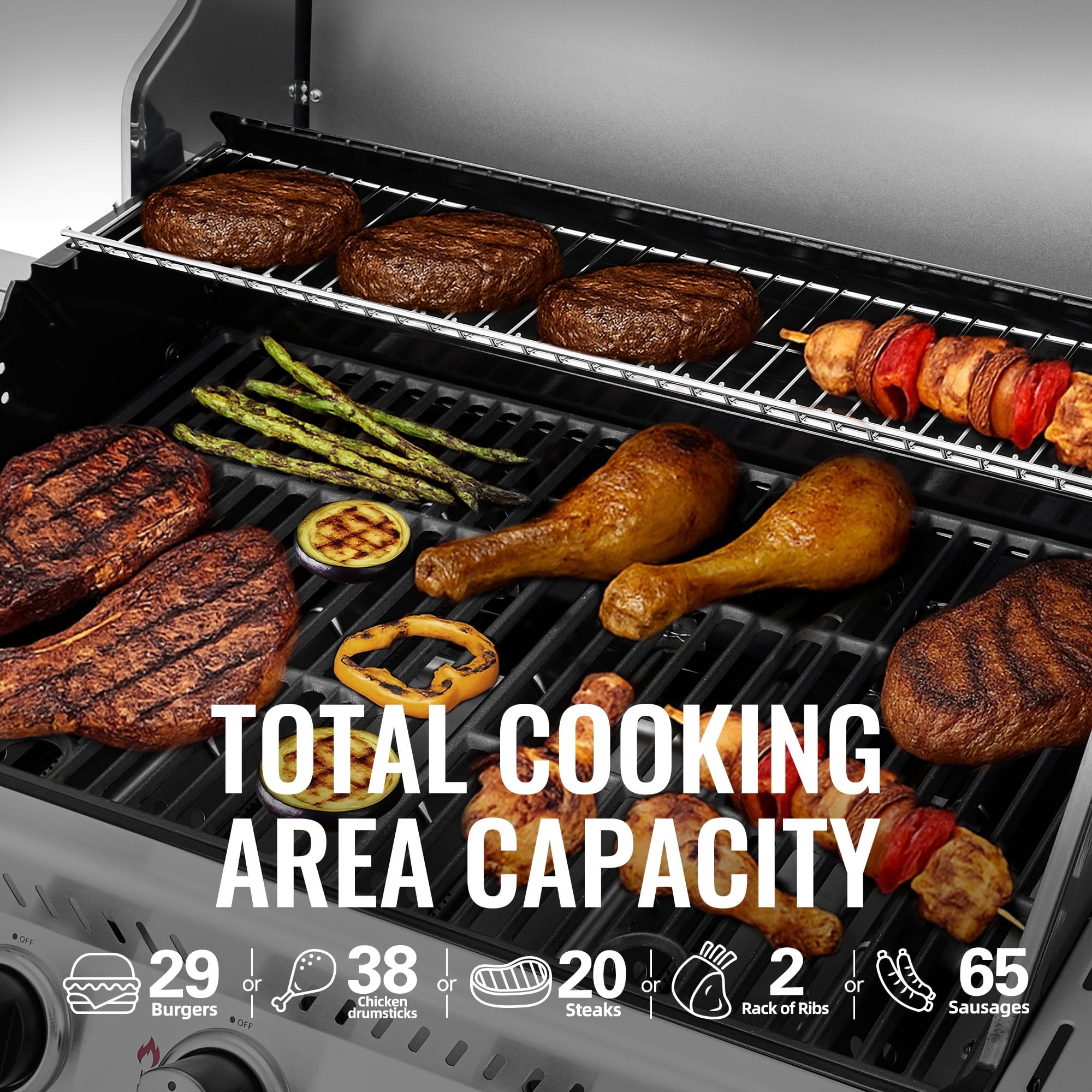 Royal Gourmet GA5401T 5-Burner BBQ Liquid Propane Gas Grill with Side Burner, Stainless Steel 60,000 BTU Barbecue Grill for Patio Garden Picnic Backyard Party, Silver