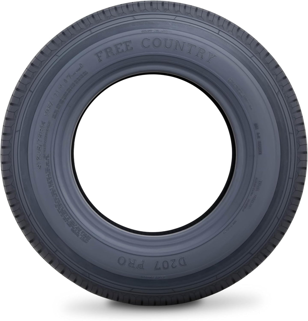 Free Country ST 205/75R15 8 Ply /Load Range D w/Scuff Guard Trailer Tires, Set of 4