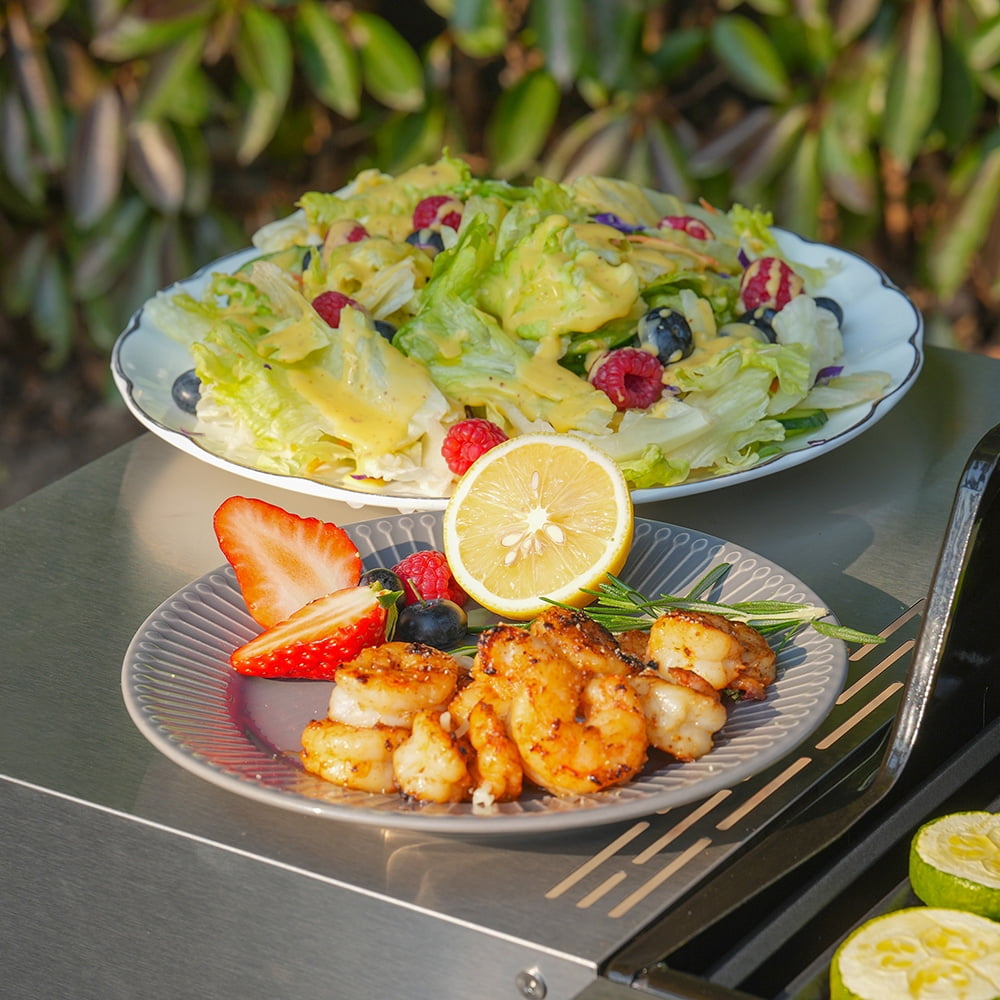 Monument Grills 4 +1 Burner Propane Gas Grill,49,000 BTU Stainless Steel Outdoor Patio Barbecue Grill with Folding Shelves and Flip Rack,Mesa II 415BZ