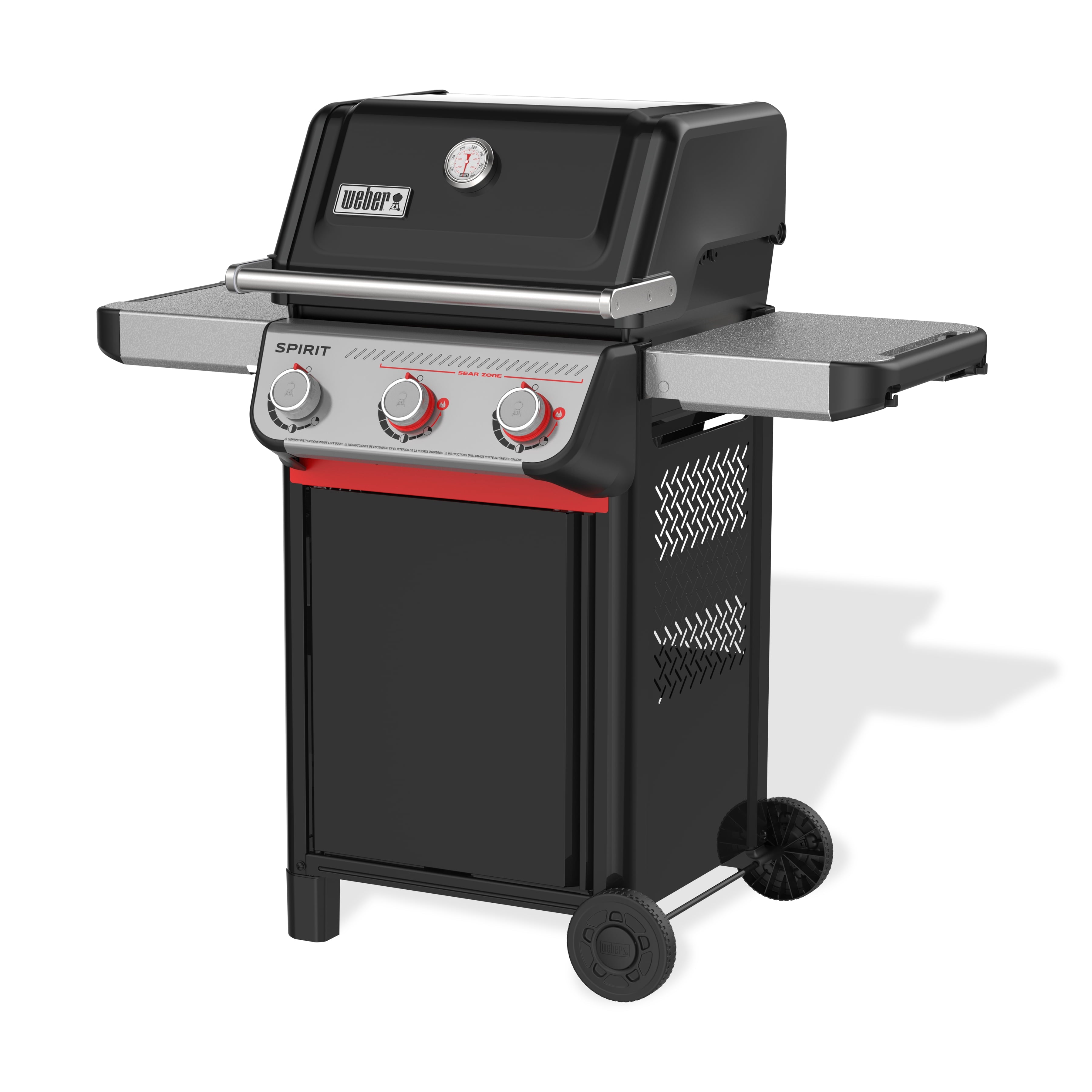 Weber Spirit Gas Grill, E-325 3 Burner Propane Gas Grill with Wheels, Black