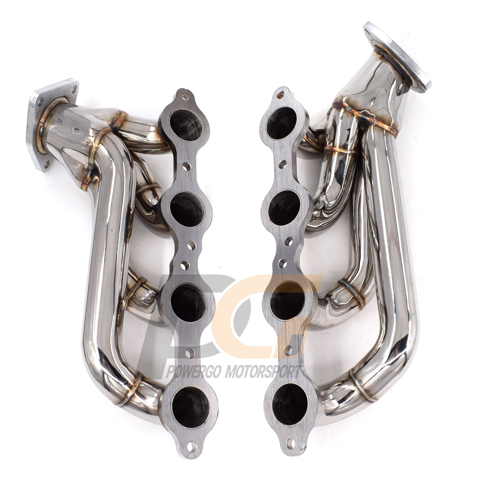 Exhaust Headers 1-3/4 in. Stainless Steel Polished Finish for 2003-2006 Silverado Sierra Suburban 1500 1500HD 2500 2500HD 6.0L V8