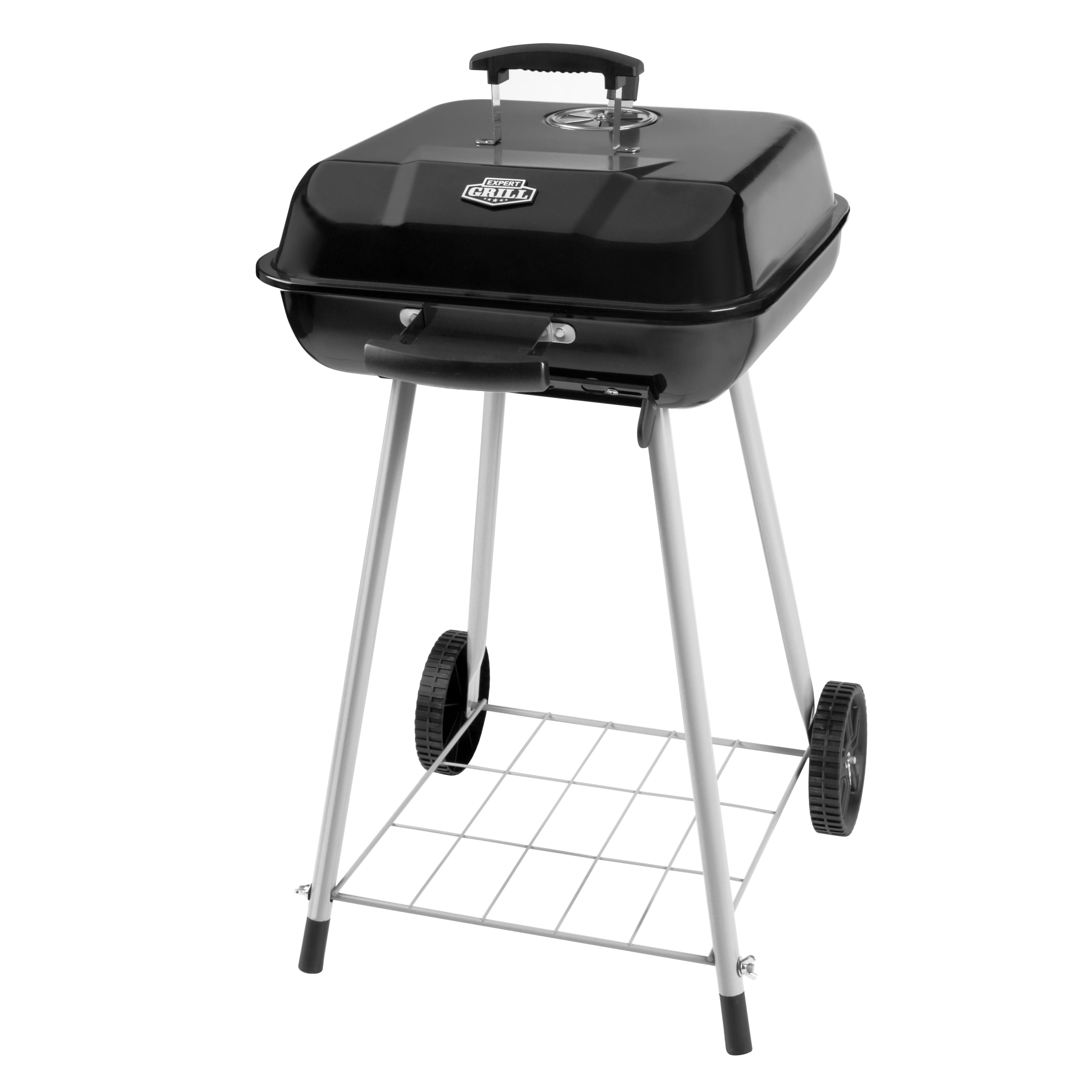 Expert Grill 17.5 Inch Charcoal Grill with Wheels and Adjustable Dampers