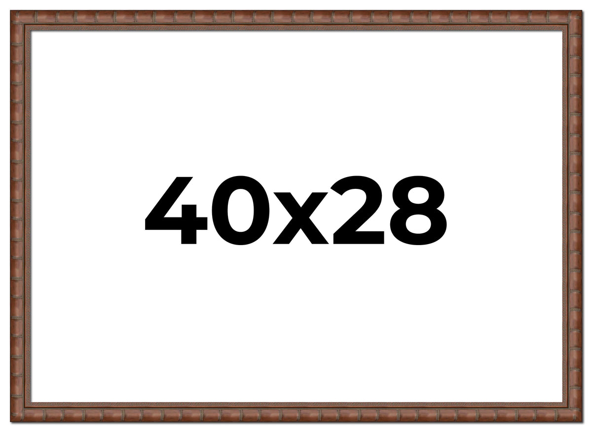 40x28 Bronze Brown Real Wood Picture Frame Width 1.25 inches | Interior Frame Depth 0.75 inches |