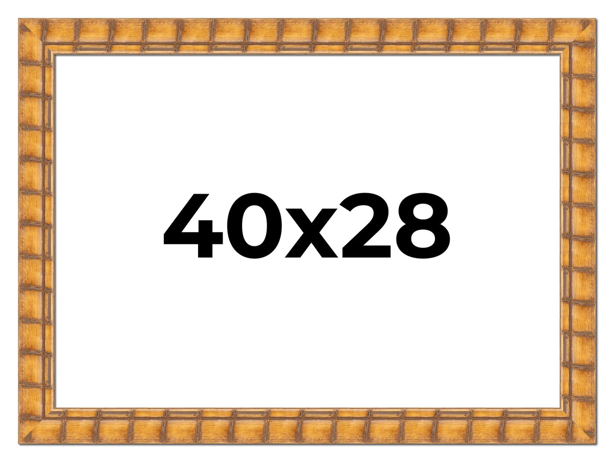40x28 Bronze Brown Real Wood Picture Frame Width 1.25 inches | Interior Frame Depth 0.75 inches |