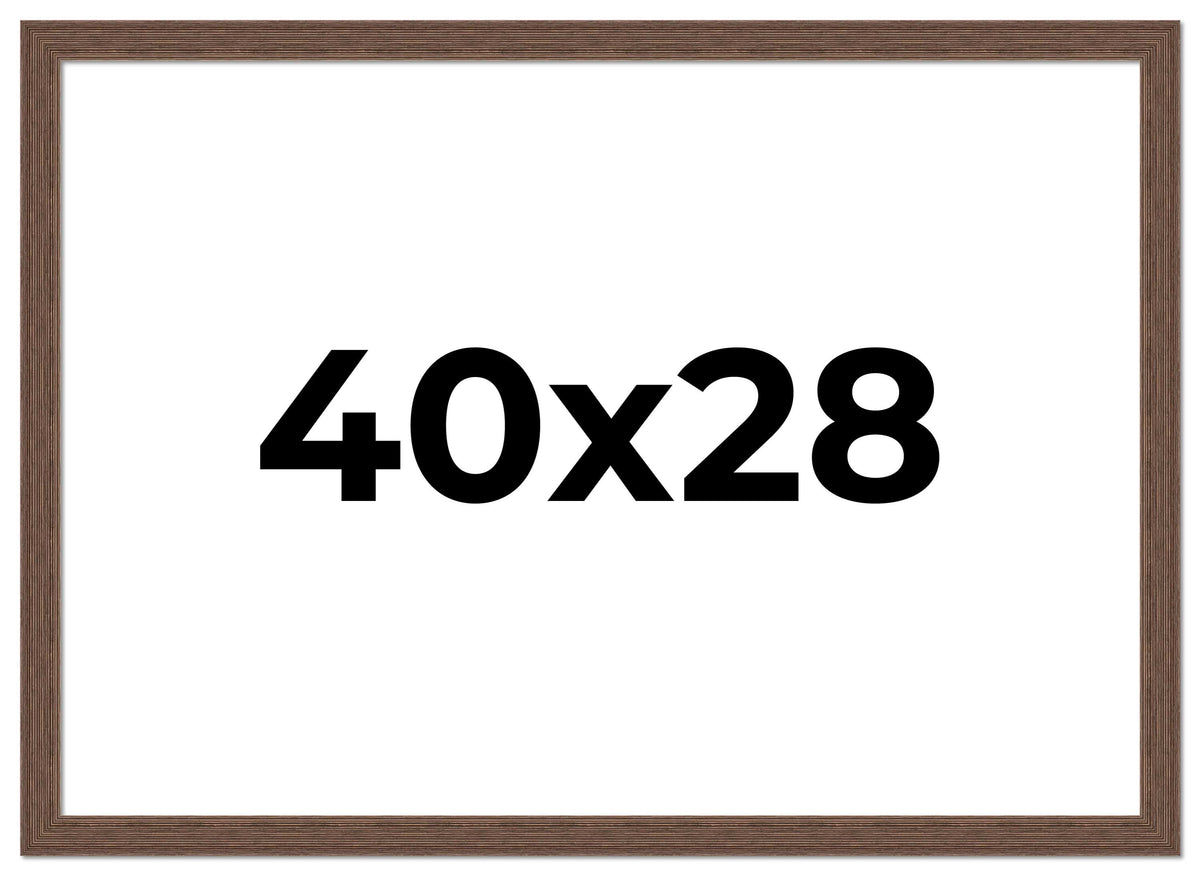 40x28 Bronze Brown Real Wood Picture Frame Width 1.25 inches | Interior Frame Depth 0.75 inches |