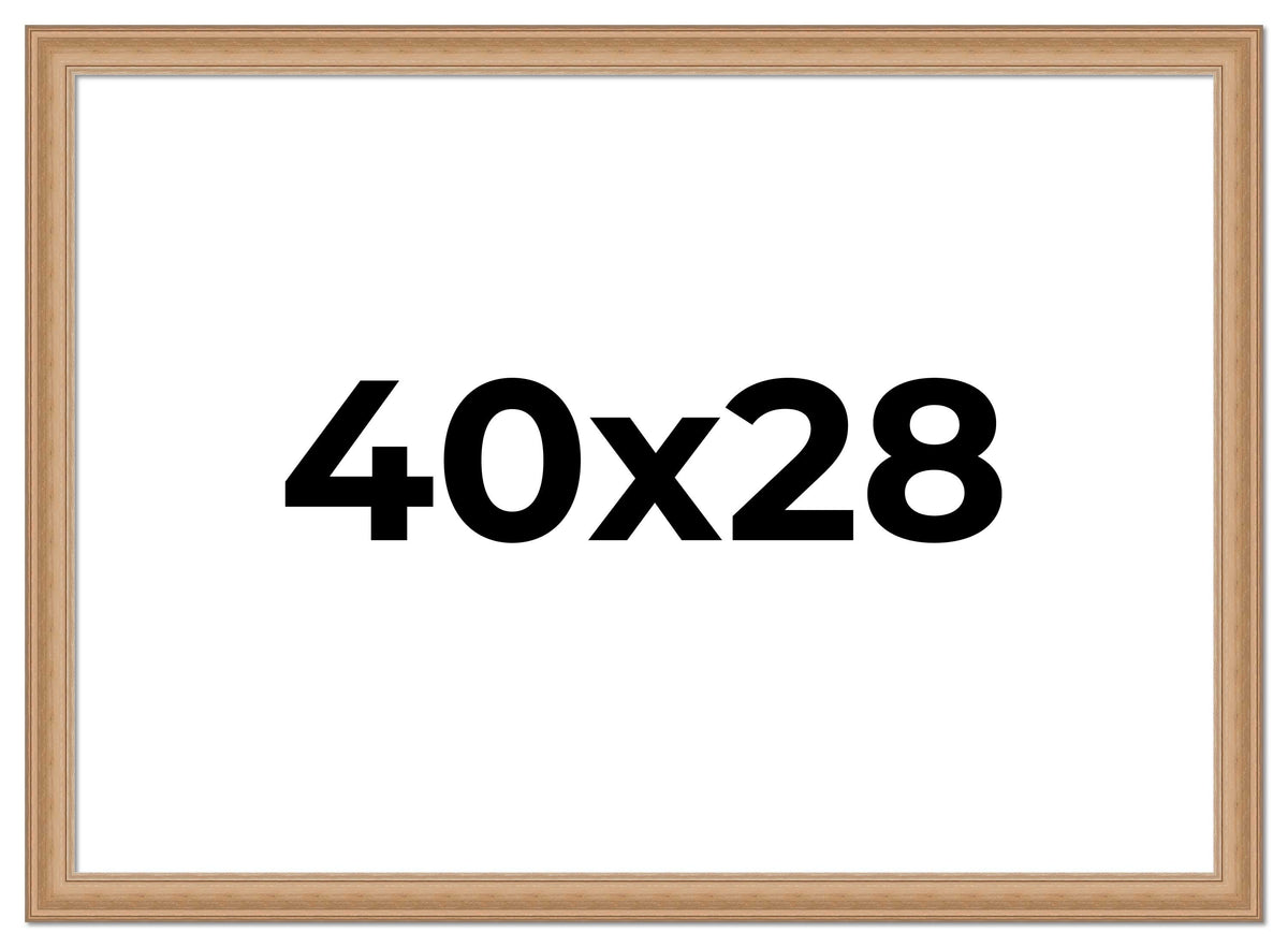 40x28 Bronze Brown Real Wood Picture Frame Width 1.25 inches | Interior Frame Depth 0.75 inches |