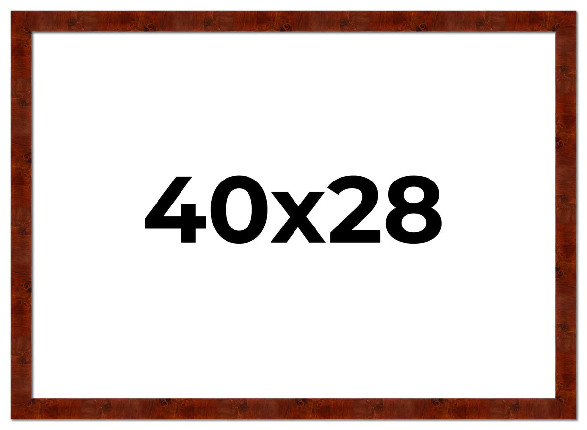 40x28 Bronze Brown Real Wood Picture Frame Width 1.25 inches | Interior Frame Depth 0.75 inches |