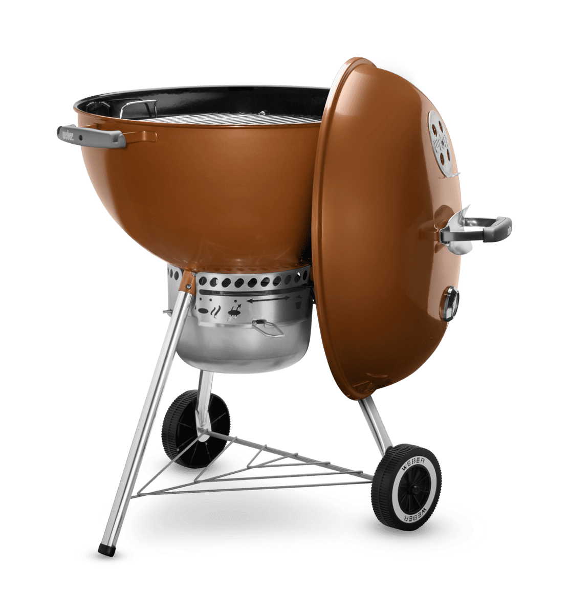 Weber Original Charcoal Grill, 22 Inch Premium Kettle Charcoal Grill, Copper