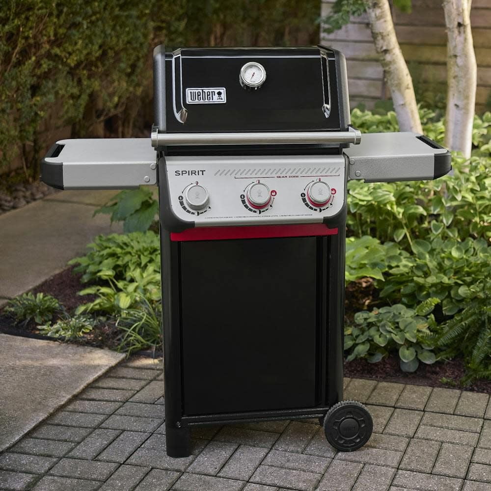 Weber Spirit Gas Grill, E-325 3 Burner Propane Gas Grill with Wheels, Black