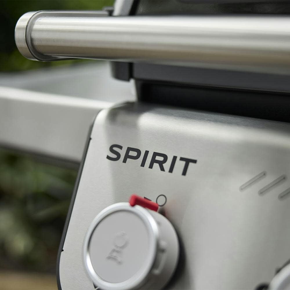 Weber Spirit Gas Grill, E-425 4 Burner Propane Gas Grill with Wheels, Black
