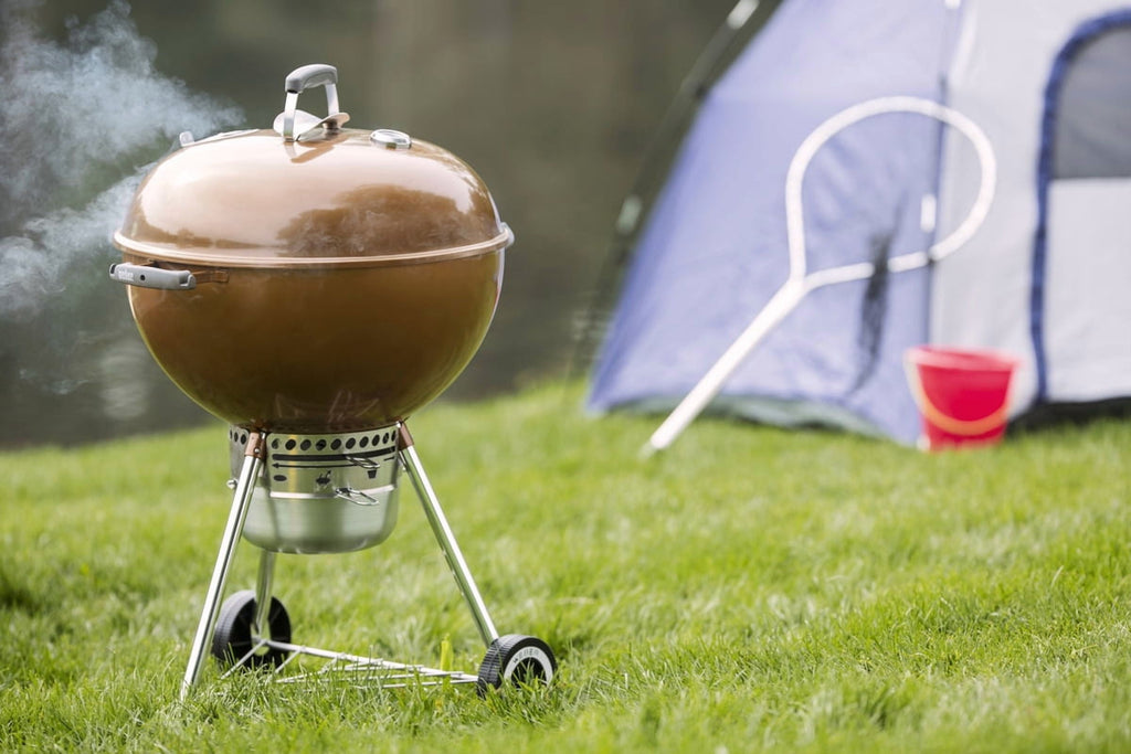 Weber Original Charcoal Grill, 22 Inch Premium Kettle Charcoal Grill, Copper