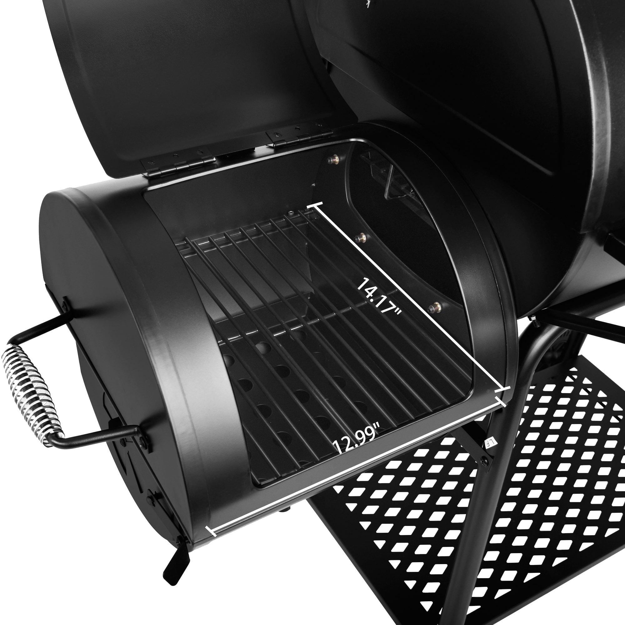 Royal Gourmet CC1830FC 28 Charcoal Grill with Offset Smoker, With Cover,855 Sq. In. Cooking Area, Front Shelf,Charcoal Grill for Outdoor Grilling and Backyard Cooking, Black