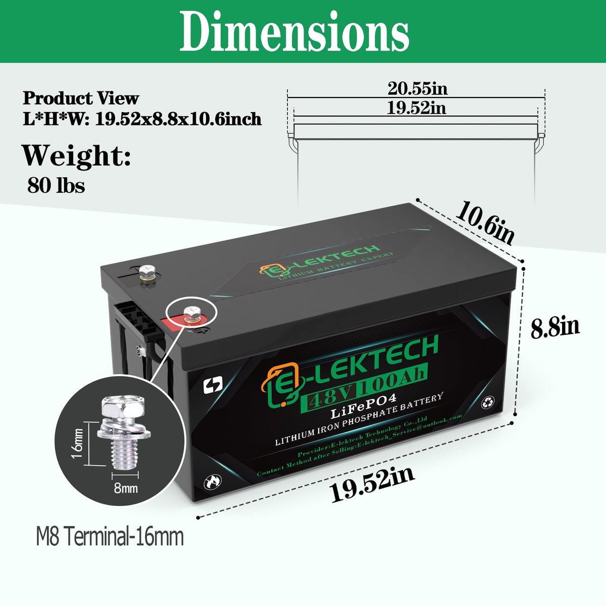 48V 100Ah Lithium Golf Cart Battery with Charger, Touch Monitor & Mobile APP, Built-in 200A BMS, Perfect for Golf Cart, RV, Solar