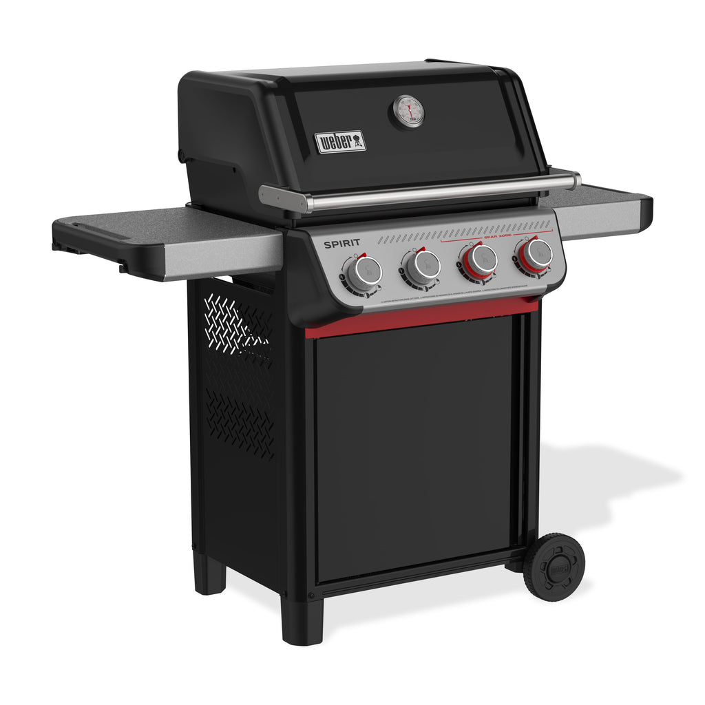 Weber Spirit Gas Grill, E-425 4 Burner Propane Gas Grill with Wheels, Black