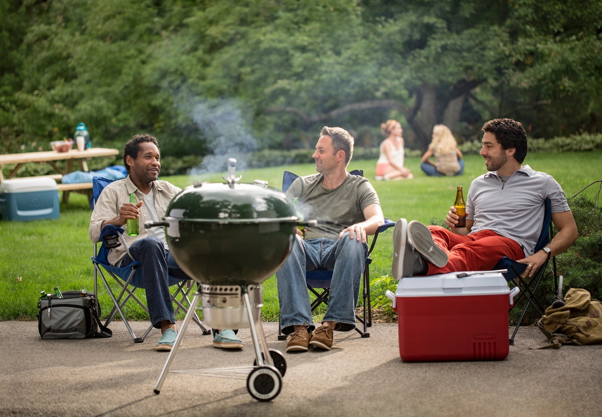 Weber Original Charcoal Grill, 22 Inch Premium Kettle Charcoal Grill, Copper