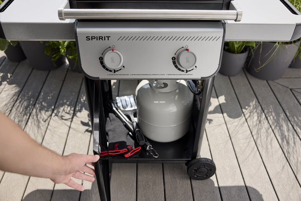 Weber Spirit Gas Grill, E-210 2 Burner Propane Gas Grill with Wheels, Black