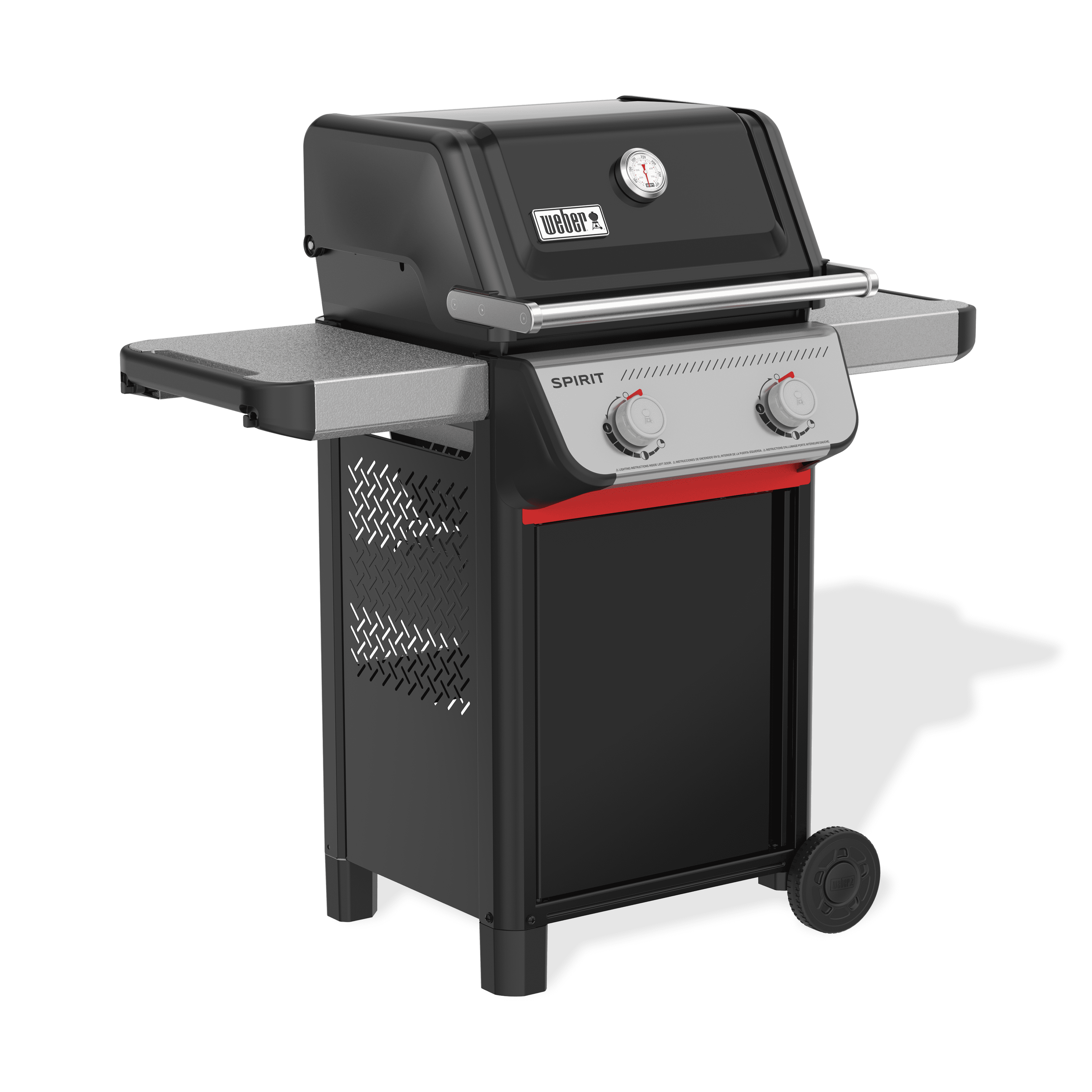 Weber Spirit Gas Grill, E-210 2 Burner Propane Gas Grill with Wheels, Black