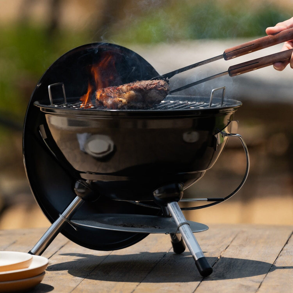 Megamaster – 22 Deluxe Charcoal Barbecue Grill with Adjustable Air Vent, Built-In Temperature Gauge, 368 SQ. In Cooking Area, Storage Rack, Portable Grill for Camping, Picnics, and More - 810-23003