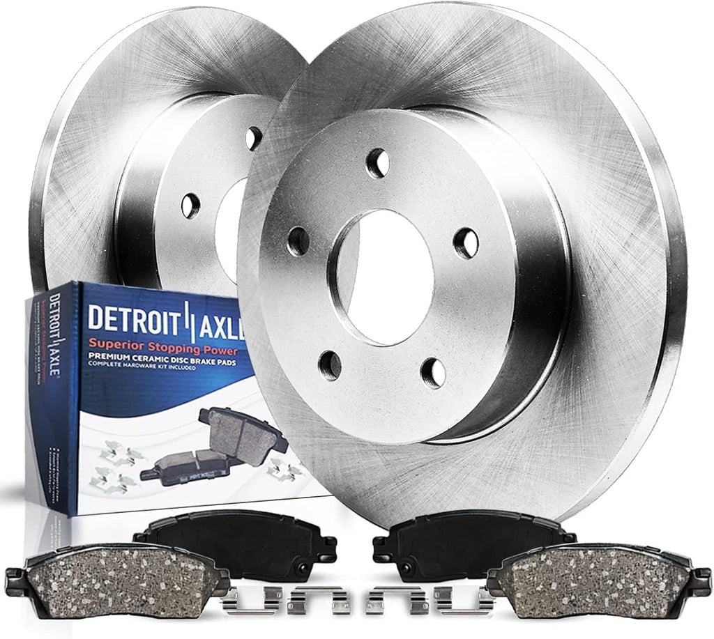 Detroit Axle - Rear Brake Kit for 2013-2016 Lincoln MKZ Ford Fusion, Disc Brake Rotors Ceramic Brake Pads 2014 2015: 11.89 Rotors