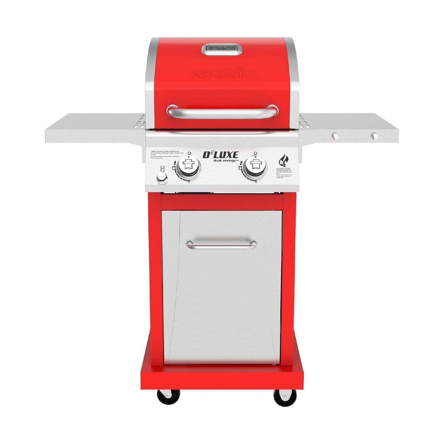 Nexgrill Deluxe 2-Burner Gas Grill with 401 SQ In Grate, 28000 BTUs, Stainless Steel Control Panel & Foldable Side Table, Propane BBQ Grill for Outdoor Cooking, Patios, Backyards and More -720-0864RA