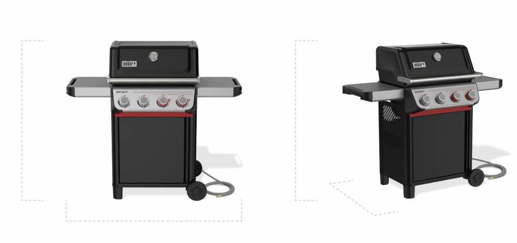 Weber Spirit Gas Grill, E-425 4 Burner Propane Gas Grill with Wheels, Black