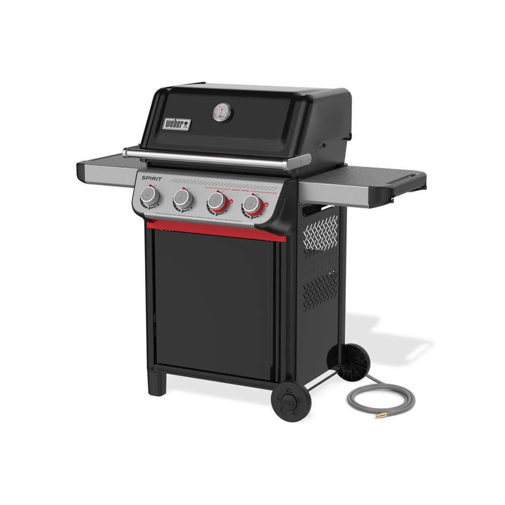 Weber Spirit Gas Grill, E-425 4 Burner Propane Gas Grill with Wheels, Black