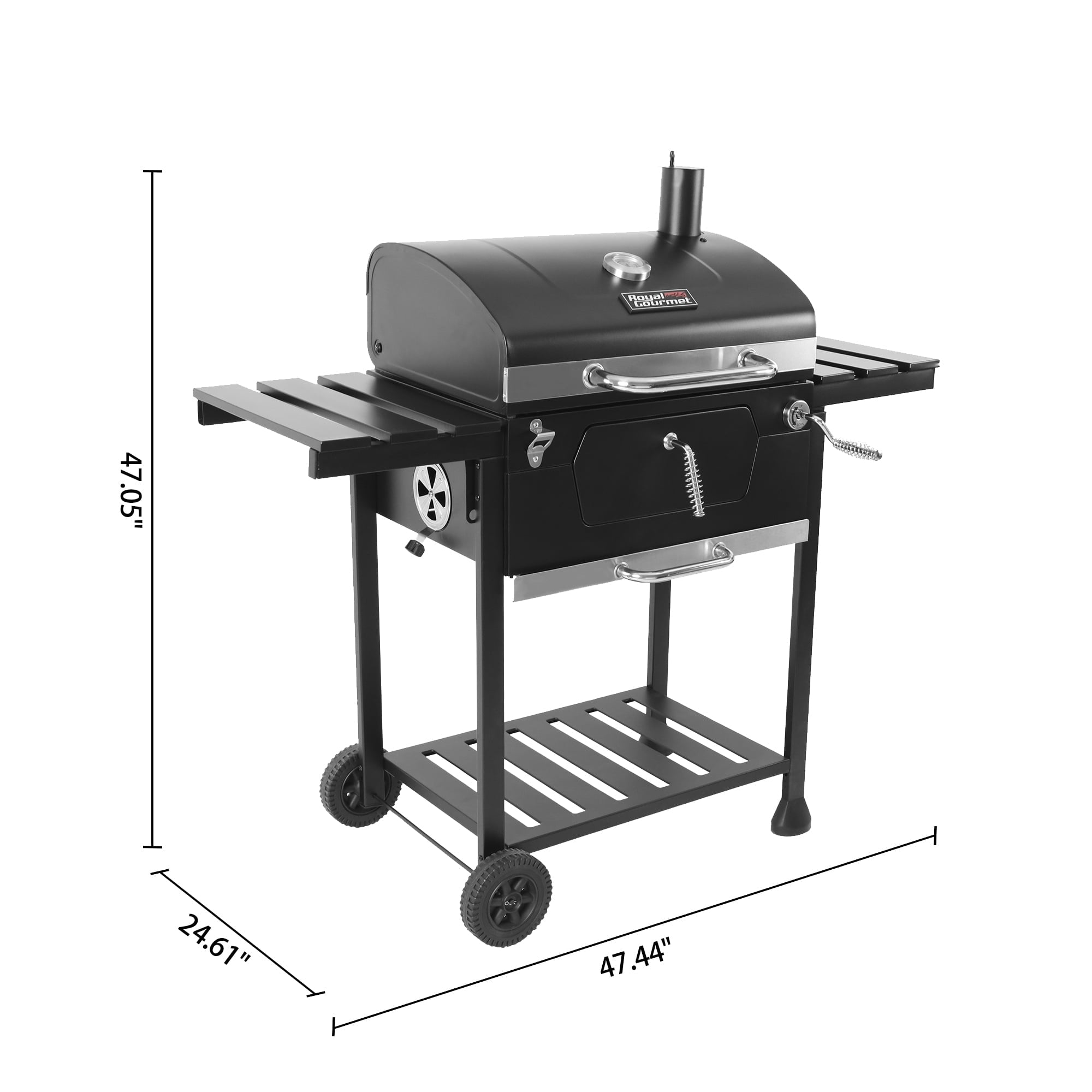 Royal Gourmet CD1824EN, 24-inch Charcoal BBQ Grill, 474 Square Inches, For Outdoor Picnic, Patio Cooking, Backyard Party