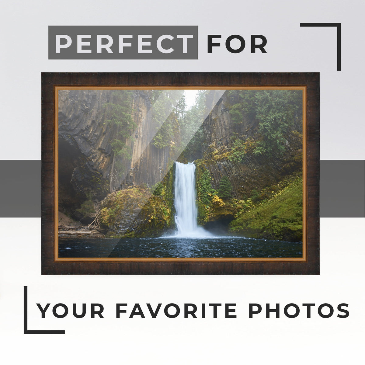40x28 Bronze Brown Real Wood Picture Frame Width 1.25 inches | Interior Frame Depth 0.75 inches |
