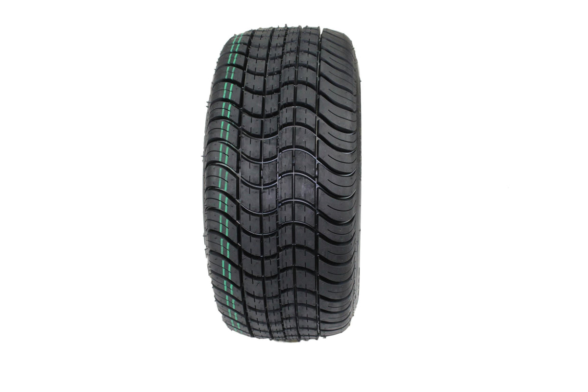 (New) Antego 205/50-10 with 10x7 Fusion Glossy Black Wheels for Golf Cart (Set of 4)